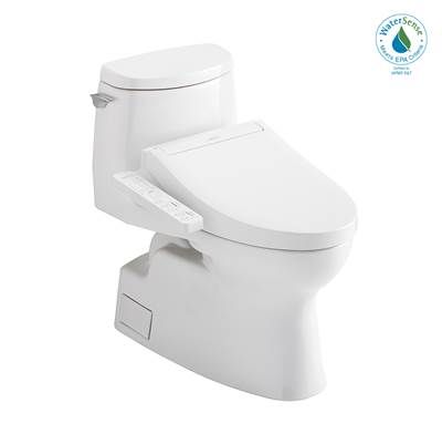 Toto MW6143074CUFG#01- Toto Washlet+ Carlyle Ii 1G One-Piece Elongated 1.0 Gpf Toilet And Washlet+ C2 Bidet Seat Cotton White