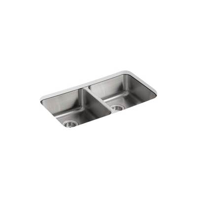 Kohler 3350-NA- Undertone® 31-1/2'' x 18'' x 7-3/4'' Undermount double-equal kitchen sink | FaucetExpress.ca