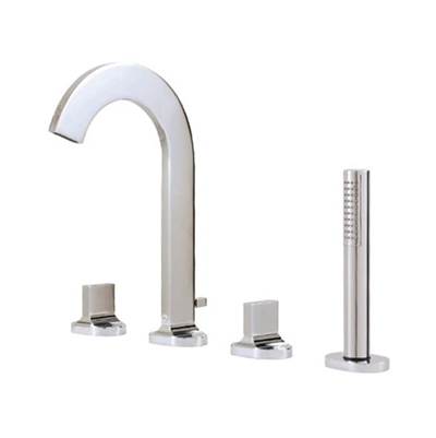 Aquabrass - 39518 Cut 4Pce D/Mount Tub Filler With Handshower