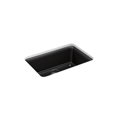 Kohler 28000-CM7- Cairn® 27-1/2'' x 18-5/16'' x 9-1/2'' Neoroc® undermount single-bowl kitchen sink with rack | FaucetExpress.ca