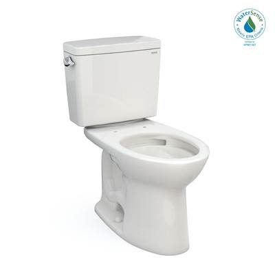 Toto CST776CEFG#11- Toto Drake Two-Piece Elongated 1.28 Gpf Universal Height Tornado Flush Toilet With Cefiontect Colonial White