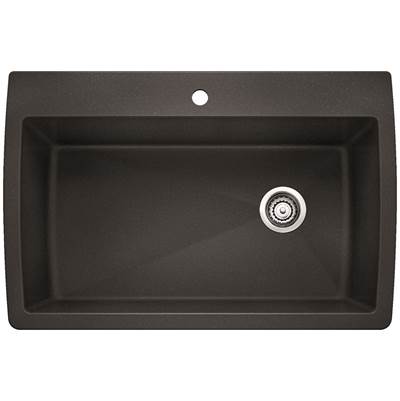 Blanco 400069- DIAMOND Super Single, Drop-in Sink, SILGRANIT®, Anthracite | FaucetExpress.ca