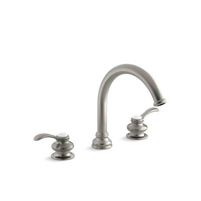 Kohler T12885-4-BN- Fairfax® Deck-mount bath faucet trim with lever handles and traditional 8-7/8'' non-diverter slip-fit spout, valve not included | FaucetExpress.ca