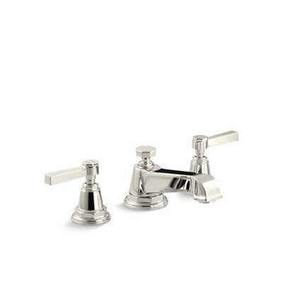 Kohler 13132-4A-SN- Pinstripe® Pure Widespread bathroom sink faucet with lever handles | FaucetExpress.ca