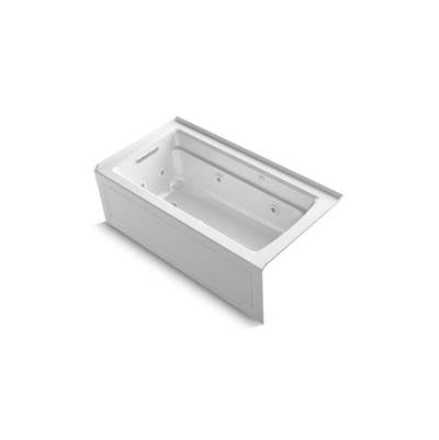 Kohler 1122-XGHLA-0- Archer® 60'' x 32'' integral apron whirlpool + Heated BubbleMassage air bath with left-hand drain | FaucetExpress.ca