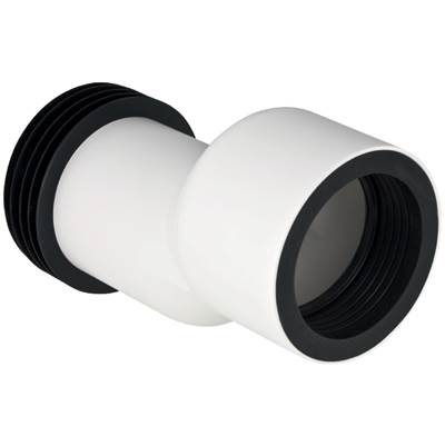 Geberit 131.085.11.1- Geberit straight connector set for wall-hung WC, stepped by 3 cm: white alpine | FaucetExpress.ca