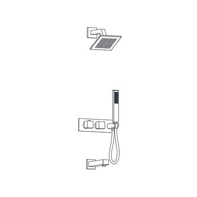 Aqualem TSKT3224-BG- ''3-Way Thermostatic Shower Kit Trim Set (Rough-In valve request: HW2700.RI ) - FaucetExpress.ca