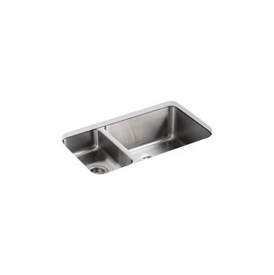 Kohler 3174-L-NA- Undertone® 31-1/2'' x 18'' x 9-3/4'' Undermount high/low double-bowl kitchen sink | FaucetExpress.ca