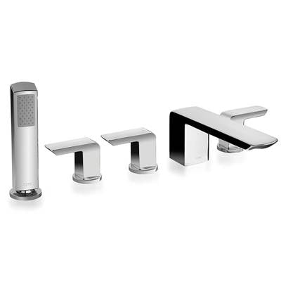 Toto TB960S1#CP- Soiree 5 Hole Deckbath Trim Lever Type-Crome | FaucetExpress.ca