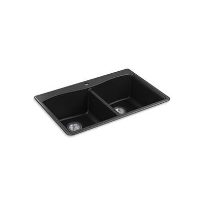 Kohler 8185-1-CM1- Kennon® 33'' x 22'' x 9-5/8'' Neoroc® top-mount/undermount double-equal kitchen sink | FaucetExpress.ca