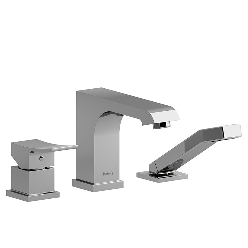 Riobel TZO10C- 3-piece deck-mount tub filler with hand shower trim | FaucetExpress.ca