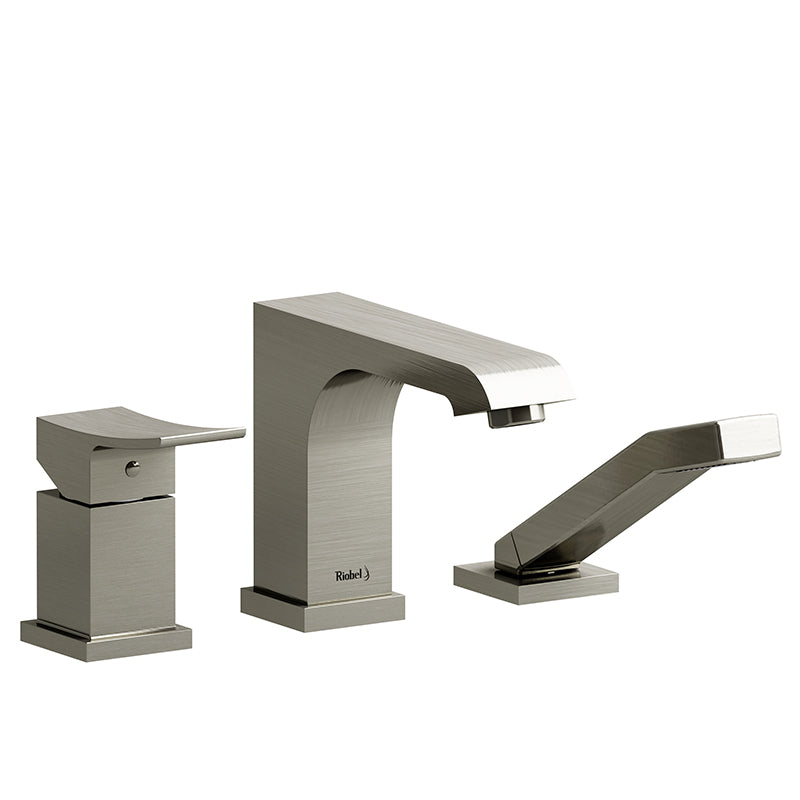 Riobel ZO16BN- 3-piece Type P (pressure balance) deck-mount tub filler with hand shower | FaucetExpress.ca