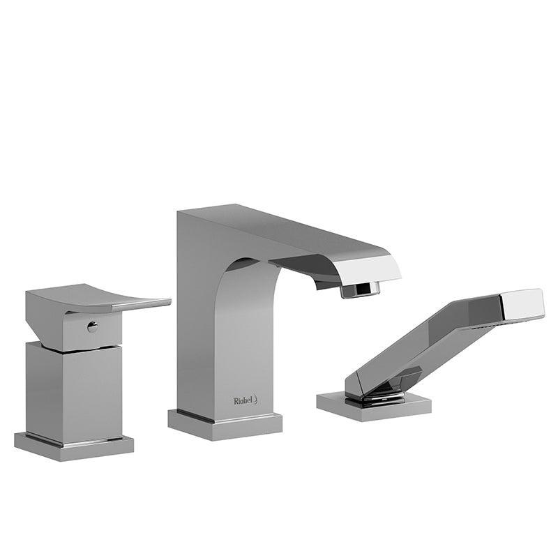 Riobel ZO16C- 3-piece Type P (pressure balance) deck-mount tub filler with hand shower | FaucetExpress.ca