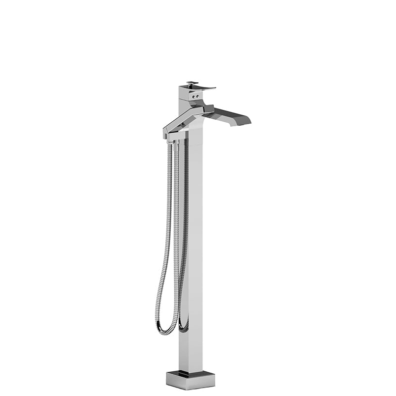 Riobel TZO39BN- 2-way Type T (thermostatic) coaxial floor-mount tub filler with hand shower trim | FaucetExpress.ca