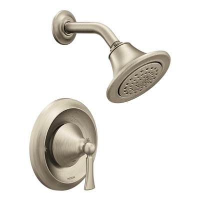 Moen T4502BN- Wynford Single-Handle 1-Spray Posi-Temp Shower Faucet Trim Kit in Brushed Nickel (Valve Not Included)