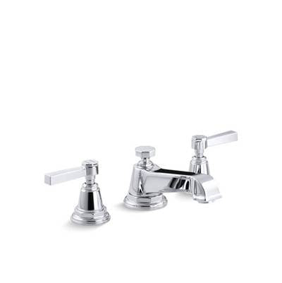 Kohler 13132-4A-CP- Pinstripe® Pure Widespread bathroom sink faucet with lever handles | FaucetExpress.ca