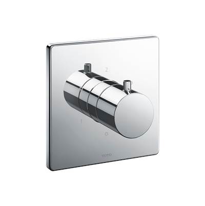Toto TBV02102U#CP- 3Way Div Trim W/Off,G,Square Chrome Plated | FaucetExpress.ca