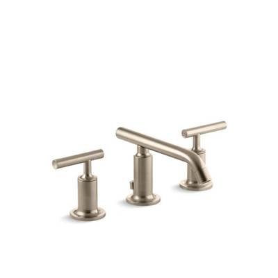 Kohler 14410-4-BV- Purist® Widespread bathroom sink faucet with low lever handles and low spout | FaucetExpress.ca