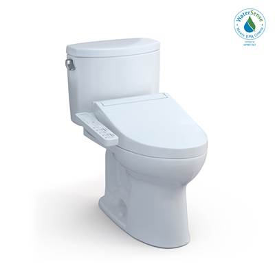 Toto MW4543074CEFG#01- Toto Washlet+ Drake Ii Two-Piece Elongated 1.28 Gpf Toilet And Washlet+ C2 Bidet Seat Cotton White