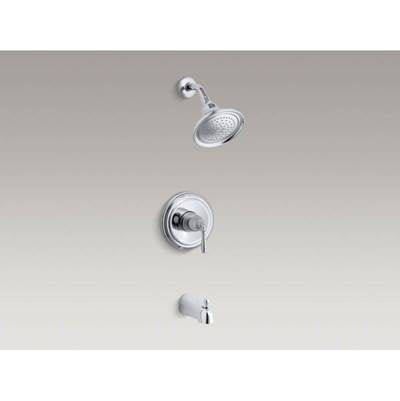 Kohler 395-4S-CP- Devonshire(R) Rite-Temp(R) pressure-balancing bath and shower faucet trim with lever handle, valve included | FaucetExpress.ca