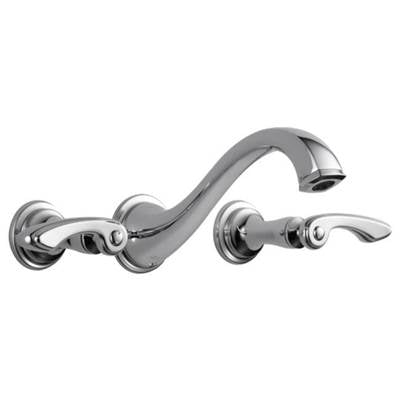 Brizo 65885LF-BNLHP-ECO - Two Handle Wall-Mount Lavatory Faucet - Less Handles