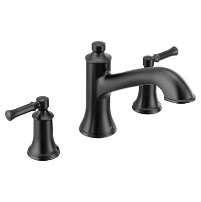 Moen T683BL- Dartmoor 2-Handle Deck Mount Roman Tub Faucet Trim Kit In Matte Black