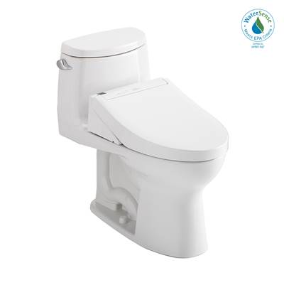 Toto MW6043084CEFG#01- Toto Washlet+ Ultramax Ii One-Piece Elongated 1.28 Gpf Toilet And Washlet+ C5 Bidet Seat Cotton White