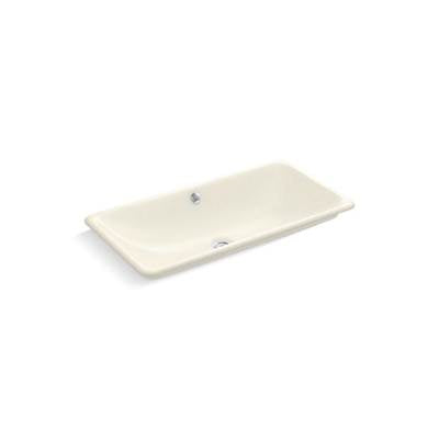 Kohler 20212-B-96- Iron Plains® Trough Rectangle Drop-in/undermount vessel bathroom sink with Biscuit painted underside | FaucetExpress.ca