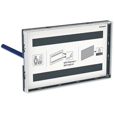 Geberit 115.088.00.1- Geberit cover plate Omega, surface-even, with sight frame | FaucetExpress.ca
