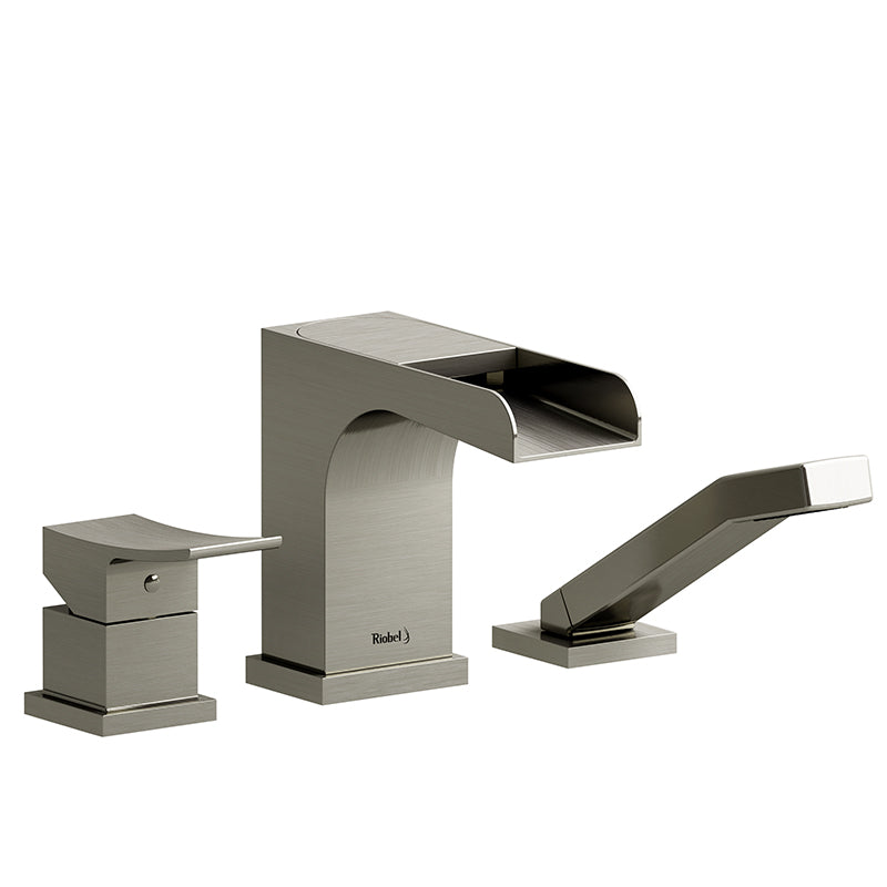 Riobel TZOOP10BN- 3-piece deck-mount tub filler with hand shower trim | FaucetExpress.ca