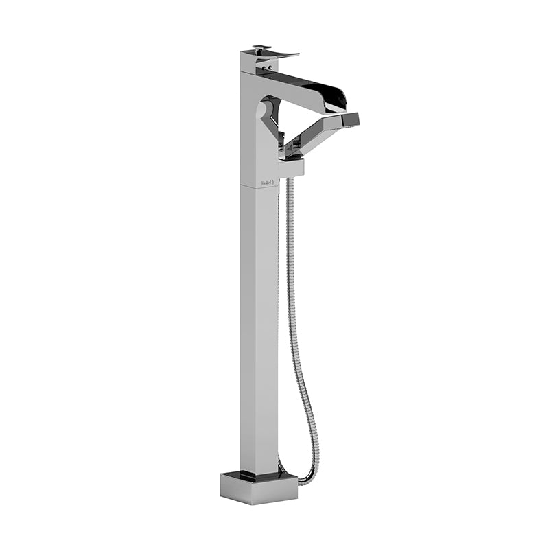 Riobel TZOOP37C- Floor-mount Type T/P (thermostatic/pressure balance) coaxial tub filler with hand shower trim | FaucetExpress.ca