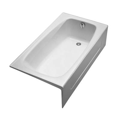 Toto FBY1525RP#01- R-Hand Cast Iron Bathtub 60'' X 32'' X 16-5/16'' --Cotton | FaucetExpress.ca