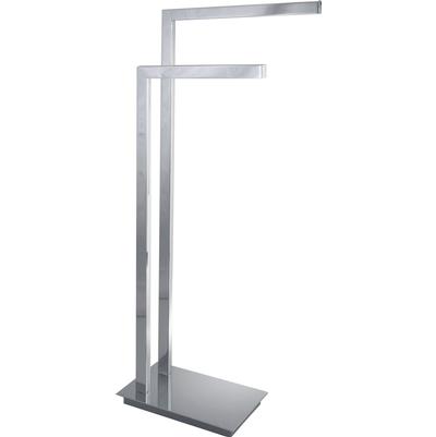 Laloo 9000 C- Double Bar Floor Towel Stand - Chrome | FaucetExpress.ca