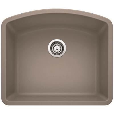 Blanco 401150- DIAMOND U 1 Undermount Sink, SILGRANIT®, Truffle | FaucetExpress.ca