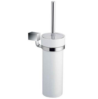 Laloo 3500SB PN- Bowl Brush and Porcelain Holder - Wallmount - Polished Nickel | FaucetExpress.ca
