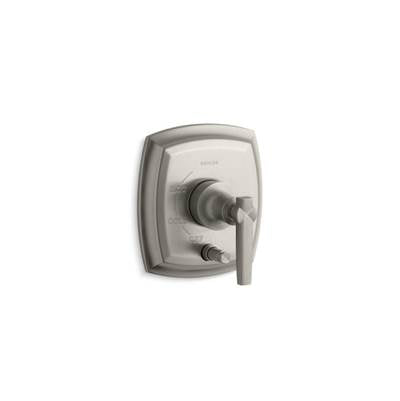 Kohler T98759-4-BN- Margaux® Rite-Temp(R) pressure-balancing valve trim with push-button diverter and lever handles, valve not included | FaucetExpress.ca