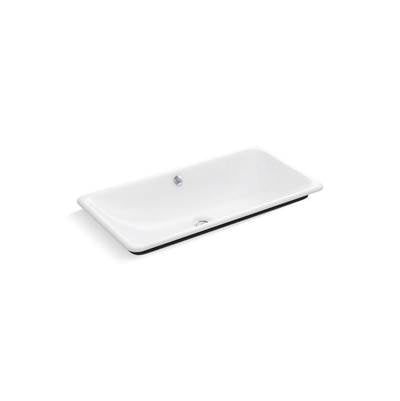 Kohler 20212-P5-0- Iron Plains® Trough Rectangle Drop-in/undermount vessel bathroom sink with Iron Black painted underside | FaucetExpress.ca