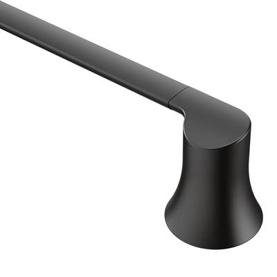 Moen YB0224BL- Doux Matte Black 24'' Towel Bar - FaucetExpress.ca