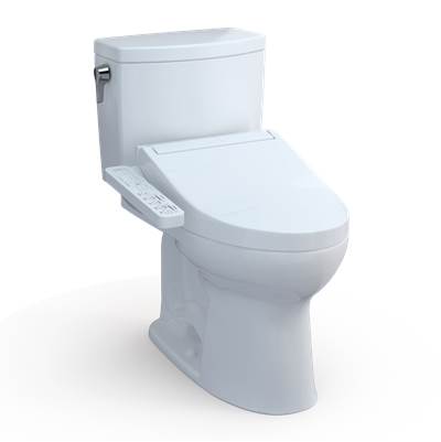 Toto MW4543074CUFG#01- Toto Washlet+ Drake Ii 1G Two-Piece Elongated 1.0 Gpf Toilet And Washlet+ C2 Bidet Seat Cotton White