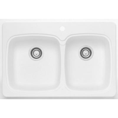 Blanco 400170- VIENNA 210 Drop-in Kitchen Sink, SILGRANIT®, White | FaucetExpress.ca