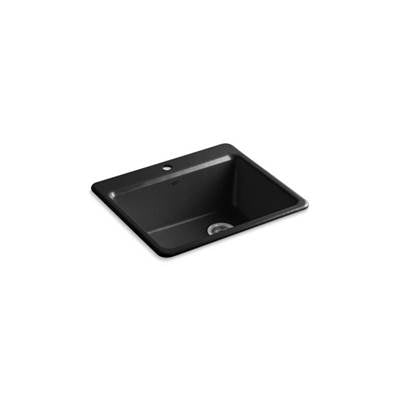 Kohler 5872-1A1-7- Riverby® 25'' x 22'' x 9-5/8'' top-mount single-bowl kitchen sink with sink rack | FaucetExpress.ca