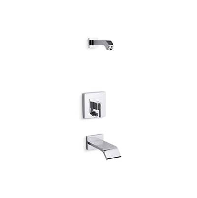 Kohler T14664-4L-CP- Loure® Rite-Temp® bath and shower trim set with push-button diverter, less showerhead | FaucetExpress.ca