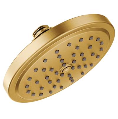 Moen S176BG- Fina 1-Spray 7 in. Rainshower Showerhead Featuring Immersion in Brushed Gold