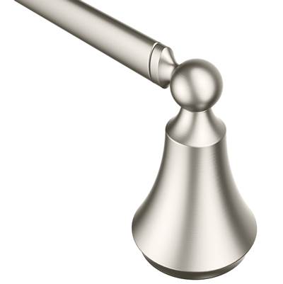 Moen YB5218BN- Wynford Brushed Nickel 18'' Towel Bar - FaucetExpress.ca