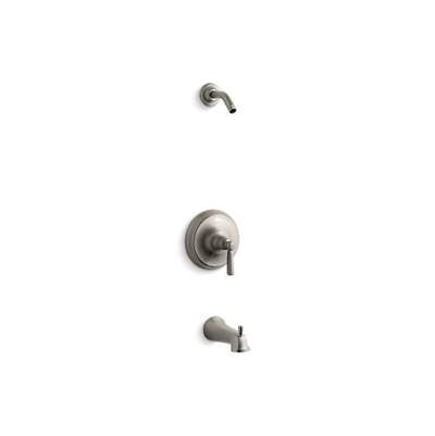 Kohler TLS10582-4-BN- Bancroft® Rite-Temp(R) bath and shower valve trim with metal lever handle and slip-fit spout, less showerhead | FaucetExpress.ca