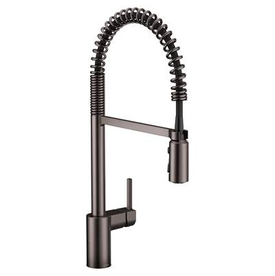 Moen 5923BLS- Align One-Handle Pre-Rinse Spring Pulldown Kitchen Faucet, Black Stainless