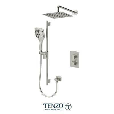 Tenzo F-DET32-20111-BN- Trim For Delano T-Box Kit 2 Functions Thermo Brushed Nickel Finish - FaucetExpress.ca