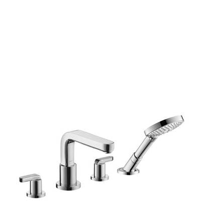 Hansgrohe 31408001- Metris S 4-Hole Roman Tub Set Trim With Lever Handles With 1 - FaucetExpress.ca