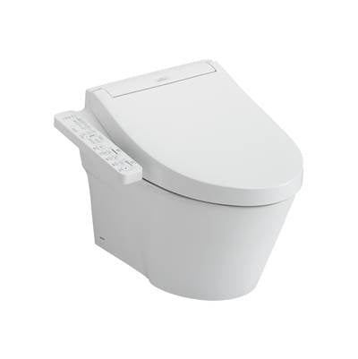 Toto CWT4263074CMFG#MS- Toto Washlet+ Ap Wall-Hung Elongated Toilet And Washlet C2 And Duofit In-Wall 0.9 And 1.28 Gpf Dual-Flush Tank System Matte Silver