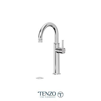 Tenzo ALY12-W-CR- Alyss Single Hole Tall Lavatory Faucet Chrome With (W/O Overflow) Drain